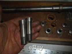 MACHINIST LATHE MILL Machinist Lot of 16 3 SB South Bend Collets and Drawer Bar