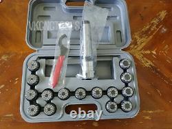 MK4-ER32-15Pcs Milling Lathe ER Collet Chuck Set 3 to 20mm Range Morse 4# Holder