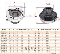 Metal Collet Chuck Fixture Mini Flange Four Axis CNC Milling Lathe Tool 80-125mm
