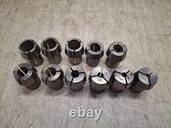 Metal Lathe Hall Mfg Co. Collets 15/16 Thru 1/4 Lot Of 11 Bore 1 Od 1.1
