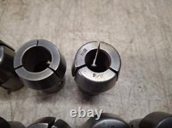 Metal Lathe Hall Mfg Co. Collets 15/16 Thru 1/4 Lot Of 11 Bore 1 Od 1.1