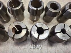 Metal Lathe Hall Mfg Co. Collets 15/16 Thru 1/4 Lot Of 11 Bore 1 Od 1.1