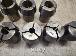Metal Lathe Hall Mfg Co. Collets 15/16 Thru 1/4 Lot Of 11 Bore 1 Od 1.1