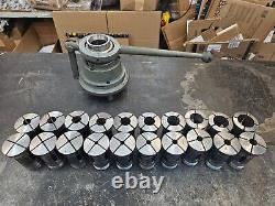 Monarch CBB Lathe Collet Closer Lever Nose with Complete Set of Collets