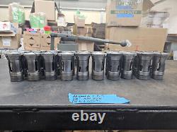 Monarch CBB Lathe Collet Closer Lever Nose with Complete Set of Collets