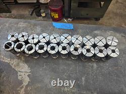 Monarch CBB Lathe Collet Closer Lever Nose with Complete Set of Collets