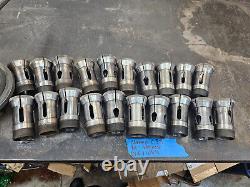 Monarch CBB Lathe Collet Closer Lever Nose with Complete Set of Collets