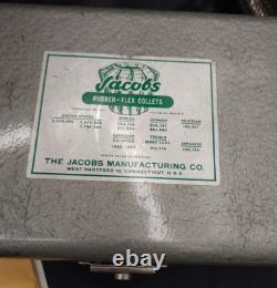 NEW Jacobs 96F-1 Flex Collet Lathe Chuck withKey, & Jacobs Rubber Flex Collet Sets
