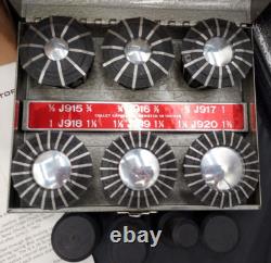 NEW Jacobs 96F-1 Flex Collet Lathe Chuck withKey, & Jacobs Rubber Flex Collet Sets