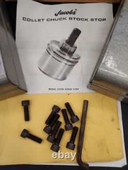 NEW Jacobs 96F-1 Flex Collet Lathe Chuck withKey, & Jacobs Rubber Flex Collet Sets