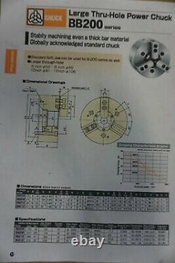 New Kitagawa lathe chuck BB 08 (BB-208), 8 3 jaw power chuck, (Samchully MH-08)