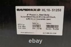 New Rapidhold 6 3-Jaw STEEL Lathe Chuck. A1-5 Direct Mount. 2pc Hardened Jaws