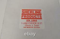 New Sherline USA Made Precision 2.5 3-Jaw Chuck M12 x 1 For Unimat SL DB Lathe