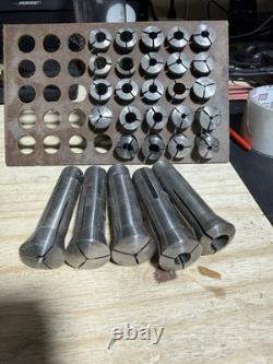 Ortlieb lever operated collet chuck and Collet Set Lathe Machine Shop Tools