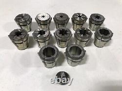 Pratt Burnerd Multisize Collet Set EC2 EC13 Lathe Lot Metric Chuck Plug Stop