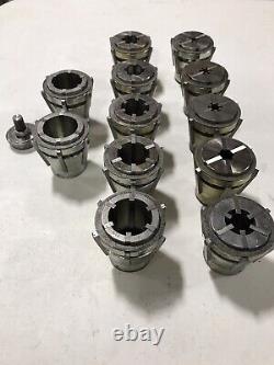 Pratt Burnerd Multisize Collet Set EC2 EC13 Lathe Lot Metric Chuck Plug Stop