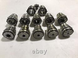 Pratt Burnerd Multisize Collet Set EC2 EC13 Lathe Lot Metric Chuck Plug Stop