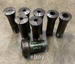 Pratt Whitney M1694 Collet Chucks & Nose Cone 12 model C MT5 Metal Lathe Tool