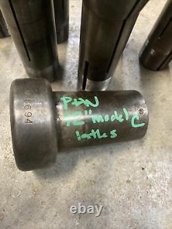 Pratt Whitney M1694 Collet Chucks & Nose Cone 12 model C MT5 Metal Lathe Tool