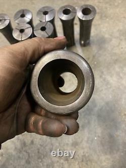 Pratt Whitney M1694 Collet Chucks & Nose Cone 12 model C MT5 Metal Lathe Tool