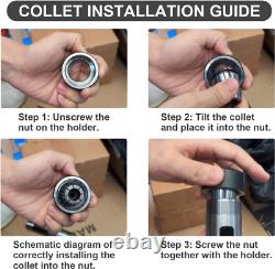 R8 Taper ER32 Collet Set, R8 ER32 Collet Holder Chuck Kit with 12 PCS Collets 0