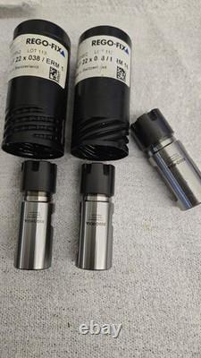 REGO-FIX ERM16 Collet Chuck Holders, 5 pc lot, 3pc 2622.21612 & 2pcs 2622.21642