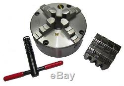 Rdgtools 200mm 4 Jaw Self Centering Lathe Chuck Int / External Jaws Front Mount