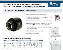 Royal 5C Fits Haas HRT-110 Lathe Manual Collet Closer Stationary/ Rotary 62004