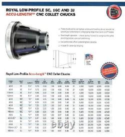 Royal Accu-Length CNC Lathe 5C Collet Chuck Spindle A2-6 42332 Haas Fadal