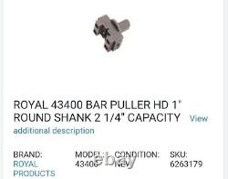 Royal Heavy Duty CNC Lathe Bar Puller Model 43400 1 Round Shank Range 1/8-2 1/4