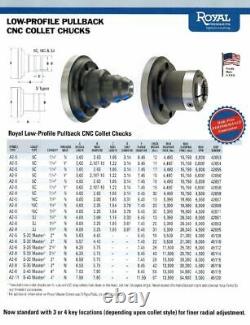 Royal Pullback CNC Lathe 16C Collet Chuck 1 5/8 Capacity Spindle A2-6 42069
