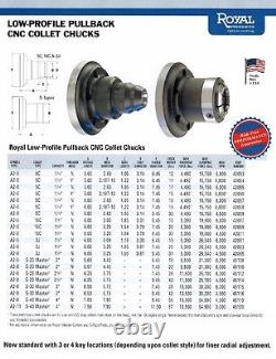 Royal Pullback CNC Lathe 3J Collet Chuck Spindle A2-8 42065 Haas Fadal Samsung