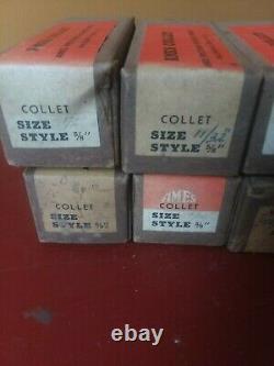 SET OF NEW AMES COLLETS lathe collet Style 5/8 3 AM