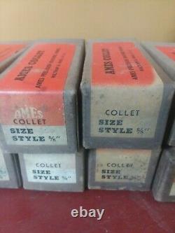 SET OF NEW AMES COLLETS lathe collet Style 5/8 3 AM