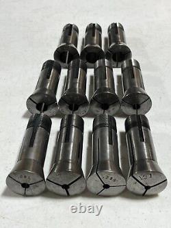 Stark No. 4 Lathe 4S Collet Set Hardinge Chuck Lot 1/4 9/32 5/16 3/8 7/16 1/2