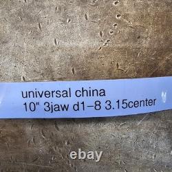 Universal 10 3-Jaw Lathe Chuck D1-8 Mount 2-Piece Jaws 3.15 Center Hole
