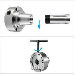 VEVOR 5C Collet Lathe Chuck Closer with Semi-Finished Adp. 1-1/2x3 Cam Locks