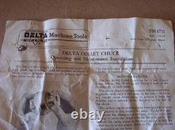 Vintage Delta Milwaukee Lathe collet chucks