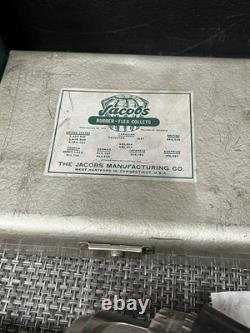 Vintage Jacobs No. 96-05 Rubber-Flex Collet Chuck MT3/Collet Set 1/16 to 1-3/8