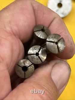 Vintage Watchmakers 8mm Lathe Collet Chucks Pin Center (570)