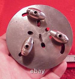Watchmaker J HOUGHTON USA Lathe 6 MM Collet 3 JAW Face Plate Chuck 3 1/2 INCH