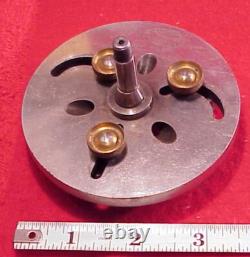 Watchmaker J HOUGHTON USA Lathe 8 MM Collet 3 JAW Face Plate Chuck 3 1/2 INCH
