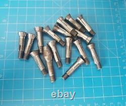 Watchmaker Jewelers 8 mm Lathe Collet Chuck. Lot of 16