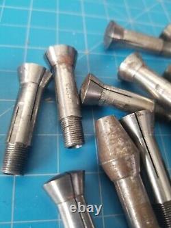 Watchmaker Jewelers 8 mm Lathe Collet Chuck. Lot of 16