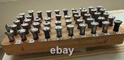 Watchmakers 46 piece set collet chucks for lathe