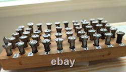 Watchmakers 46 piece set collet chucks for lathe