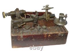 Watchmakers 6.5mm Boxed Lathe G. BOLEY Step Chucks/Collets (No mounting foot!)