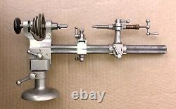 Wolf Jahn Jeweler Watchmaker 6mm Lathe with 4-Jaw Chuck Collets Many Accessories